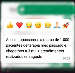 Comprovante de resultado de cliente da Converta